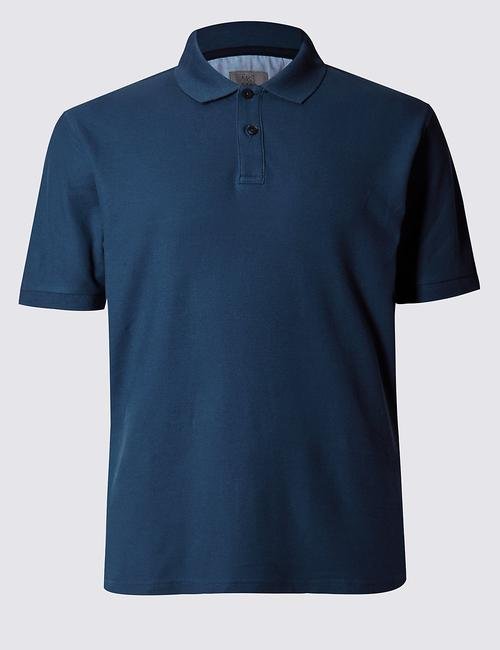 Mavi Tailored Saf Pamuklu Polo Yaka T-Shirt StayNEW™ ™ Teknolojisiyle