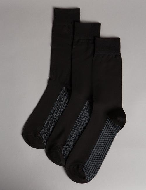 Siyah 3'lü Modal Karışımlı Çorap