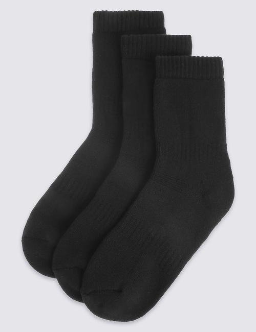 Siyah 3'lü Modal Termal Okul Çorabı (3 - 16 Yaş)