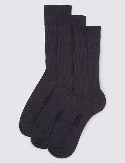 Lacivert 3'lü Çorap (Freshfeet™ Teknolojisi ile)