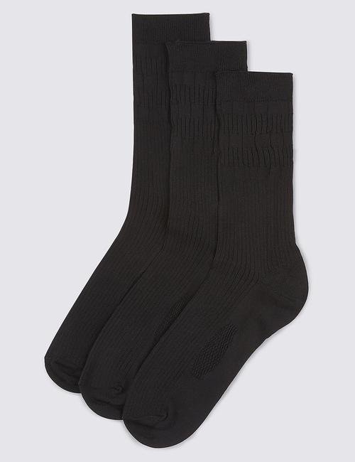 Siyah 3'lü Çorap (Freshfeet™ Teknolojisi ile)