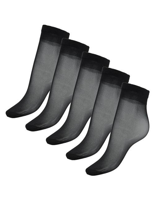Siyah 5'li 15 Denye Mat Çorap Seti