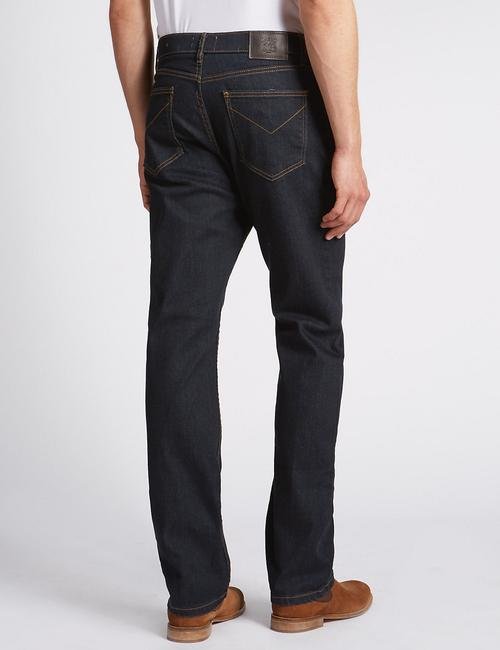 Lacivert Regular Fit Streç Jean Pantolon (Stormwear™ Teknolojisi ile)