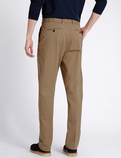 Bej Regular Fit Chino Pantolon (Stormwear™ Teknolojisi ile)