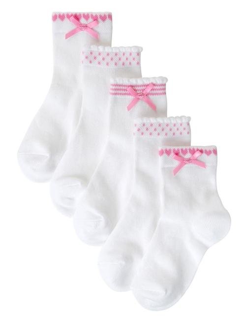 Pembe 5'li Freshfeet™ Pamuklu Çorap (Silver Teknolojisi ile)