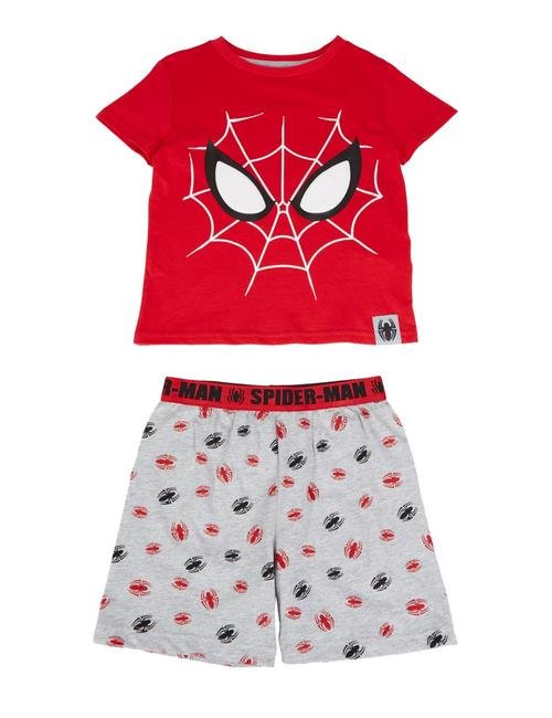Kırmızı Saf Pamuklu Spider Man Şort Pijama (9 Ay - 8 Yaş)