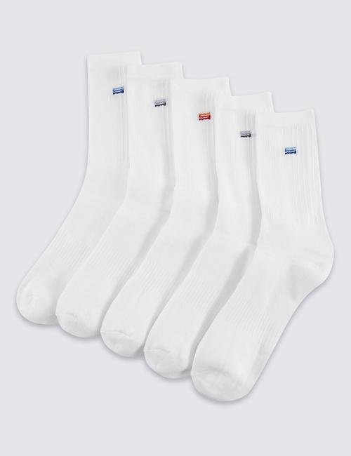 Beyaz 5'li Çorap (Cool & Freshfeet™ Teknolojisi ile)