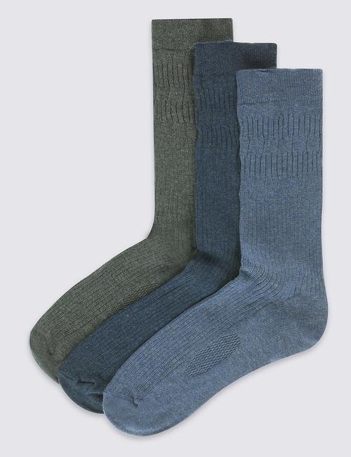 Mavi 3'lü Çorap (Freshfeet™ Teknolojisi ile)