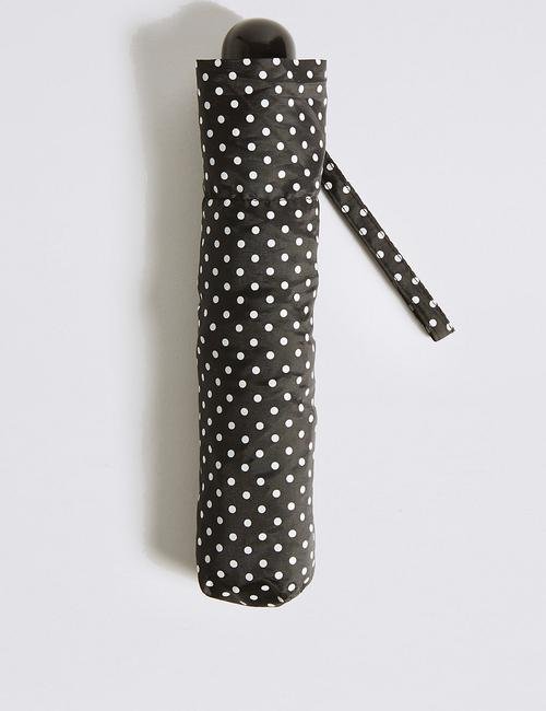 Siyah Desenli Kompakt Şemsiye (Stormwear™ teknolojisi ile)
