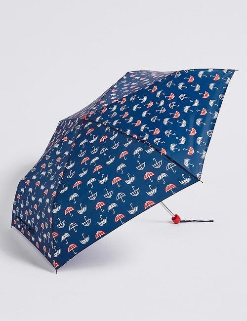 Lacivert Desenli Şemsiye