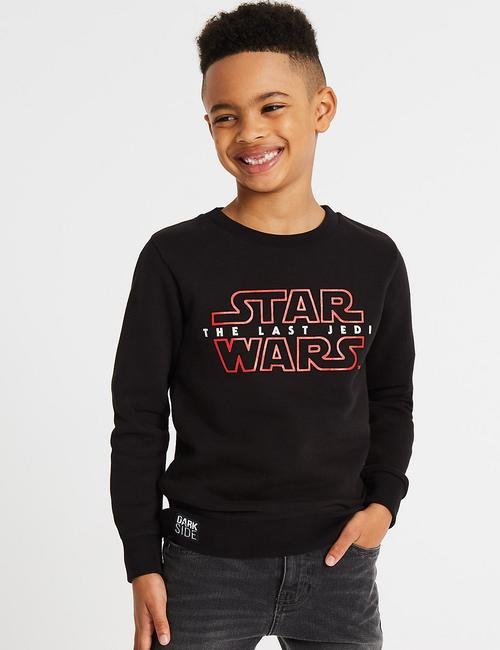 Gri Pamuklu Star Wars Sweatshirt (3 - 14 Yaş)