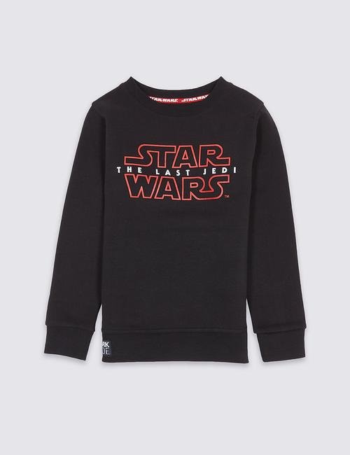 Gri Pamuklu Star Wars Sweatshirt (3 - 14 Yaş)
