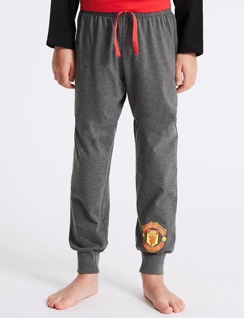 Kırmızı Manchester United Uzun Kollu Pijama Takımı (3 - 16 Yaş)