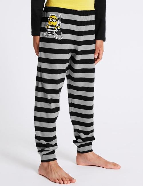 Sarı Saf Pamuklu Despicable Me Minions Pijama Takımı (3 - 14 Yaş)