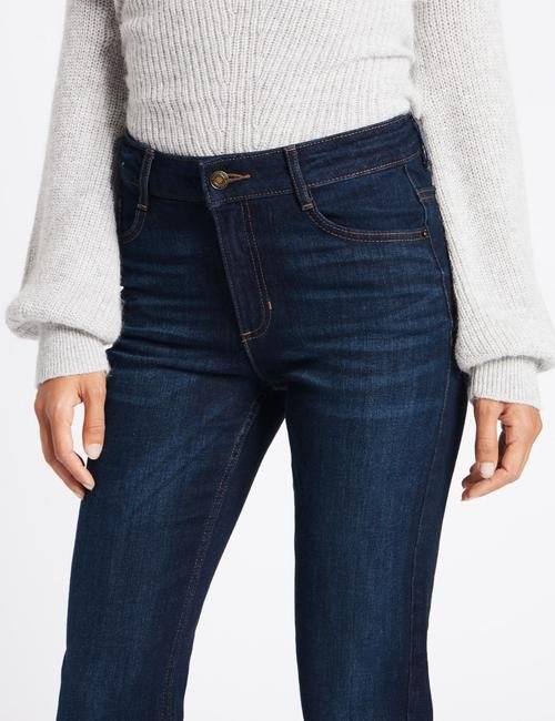 Lacivert Orta Belli Straight Jean Pantolon