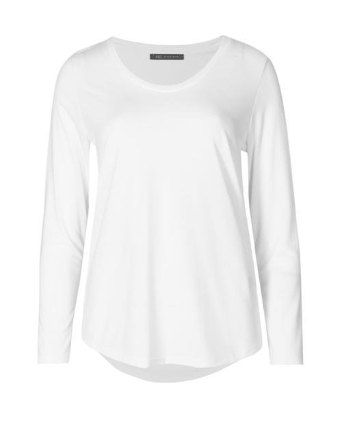 Beyaz V Yaka 3/4 Kollu T-Shirt