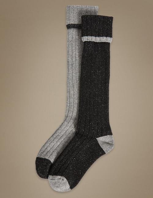 Gri 2'li Termal Diz Hizasında Çorap