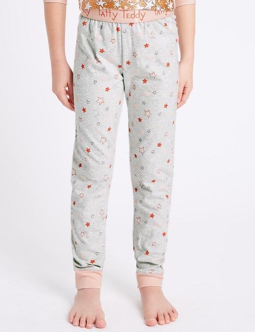 Pembe Pamuklu Streç Pijama Takımı (2 - 16 Yaş)