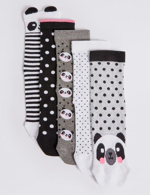 Siyah 5'li Pamuklu Çorap (Freshfeet™ Teknolojisi ile) (12 Ay - 14 Yaş)