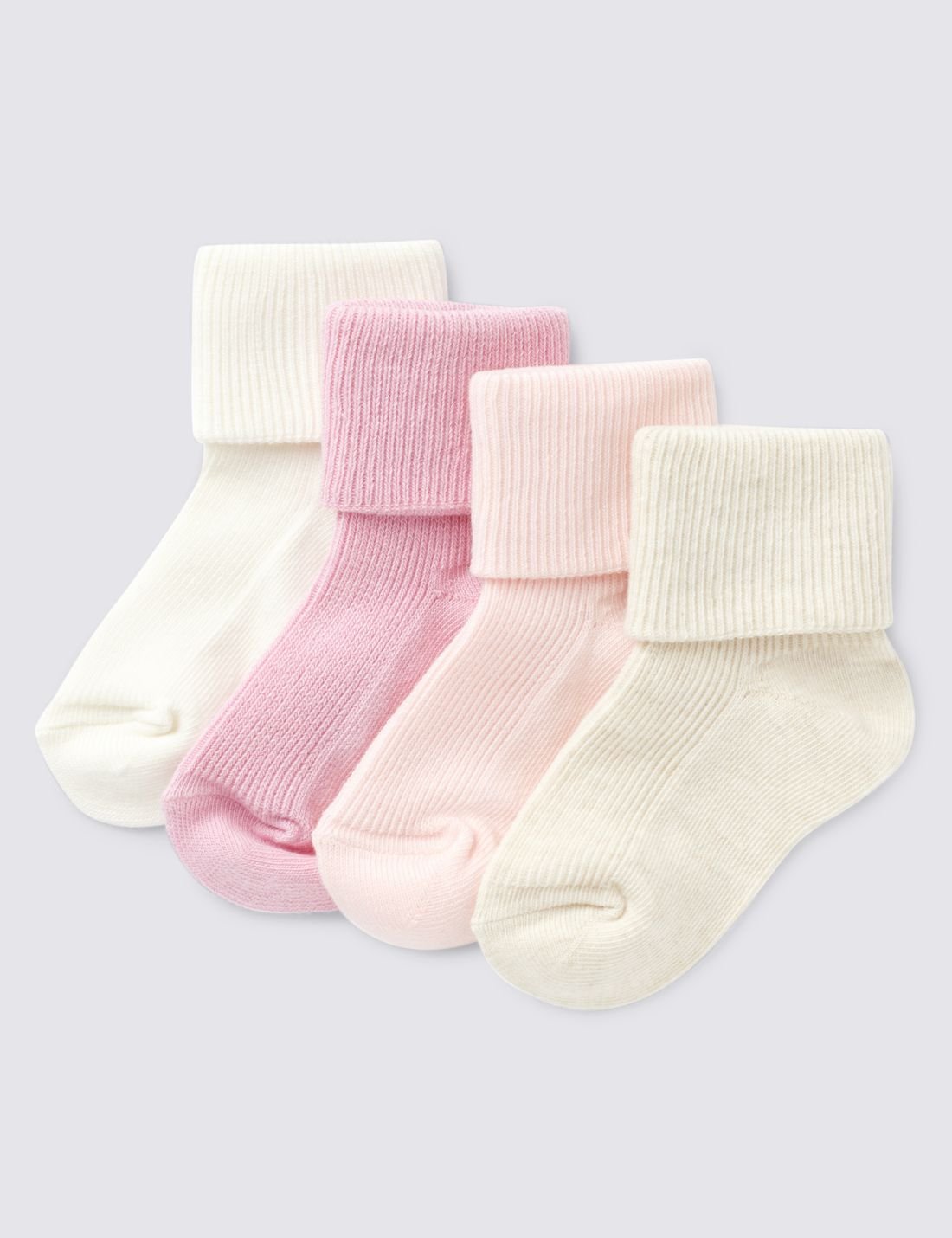 4'lü Pamuklu Bebek Çorap Seti (0 - 24 Ay)