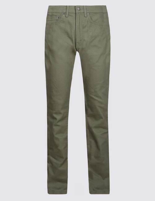 Yeşil Regular Fit Streç Jean Pantolon (Stormwear™ Teknolojisi ile)
