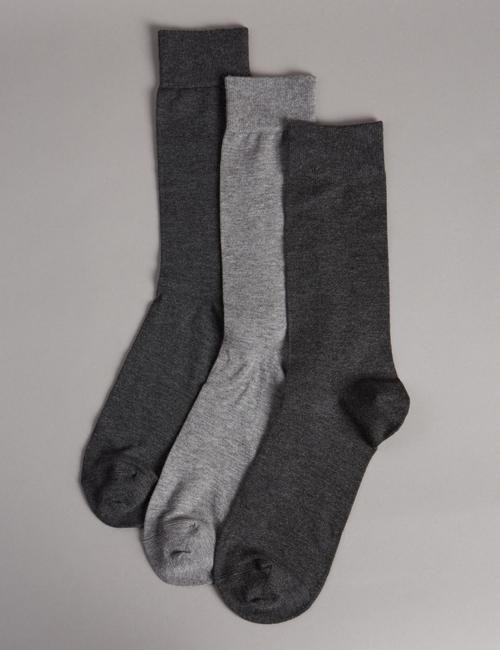 Gri 3'lü Modal Karışımlı Çorap