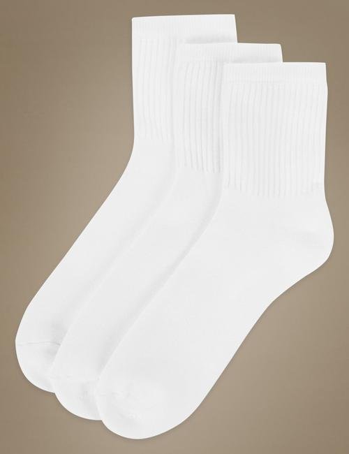 Beyaz 3'lü Ankle Çorap Seti