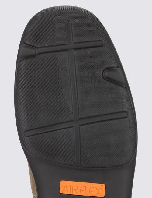 Kahverengi Geniş Kalıplı Deri Ayakkabı (Airflex™ Teknolojisi ile)