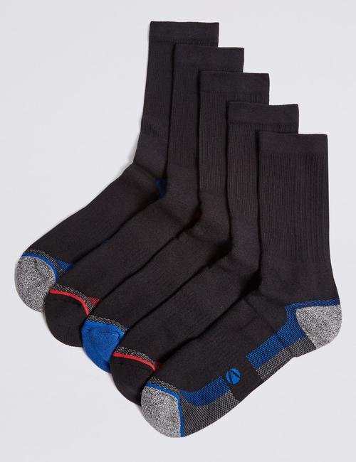 Siyah 5'li Pamuklu Çorap