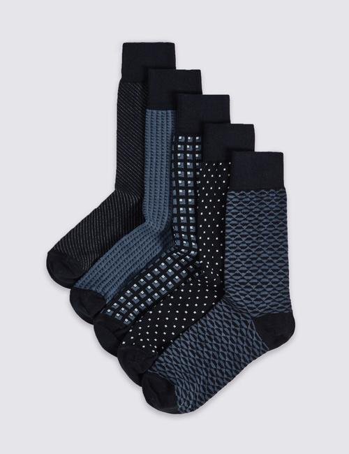 Lacivert 5'li Cool & Freshfeet™ Çorap