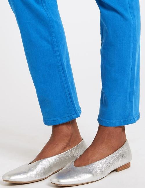 Mavi Orta Belli Straight Leg Jean Pantolon