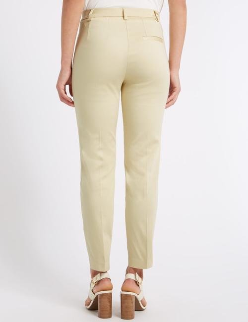 Sarı Pamuklu Slim Leg 7/8 Pantolon
