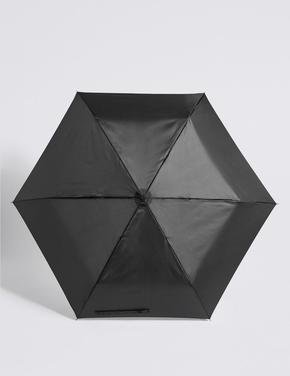 Kadın Siyah Parlak Kompakt Şemsiye