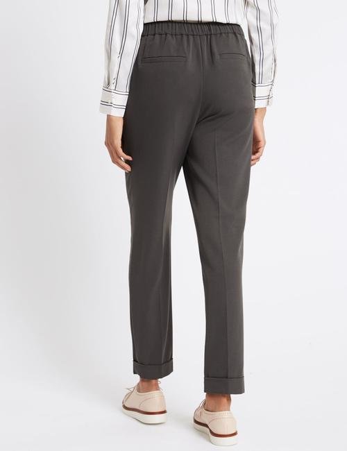 Gri Tapered Fit Ankle Grazer Pantolon