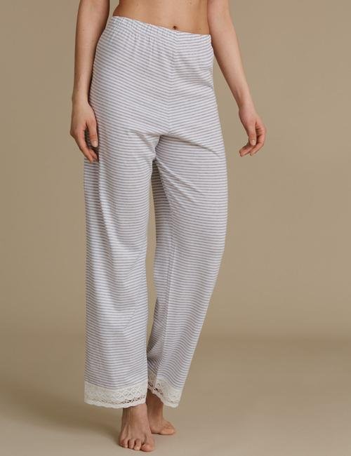 Gri Modal Tığ İşleme Detaylı İnce Askılı Pijama