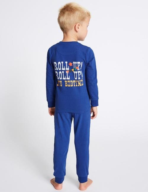 Mavi 2'li Pamuklu Streç Pijama Takımı (9 Ay - 8 Yaş)