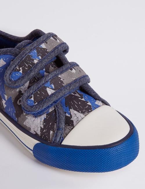 Mavi Cırt Cırtlı Spor Ayakkabı