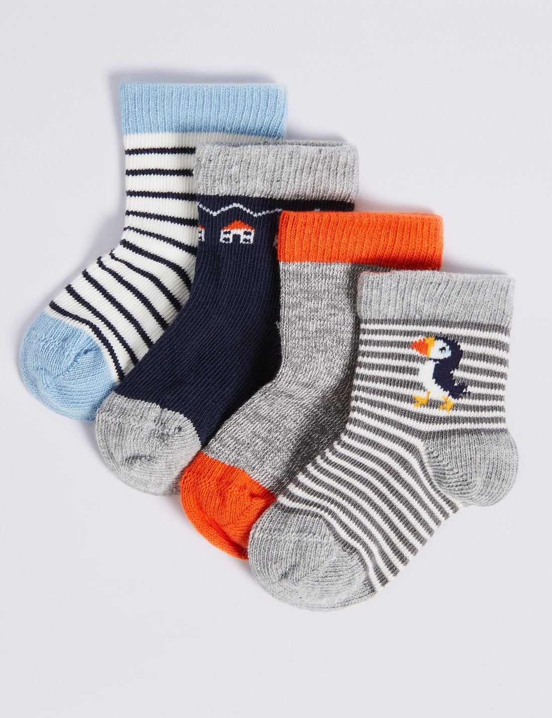 4'lü Pamuklu Bebek Çorap Seti (0 - 24 Ay)