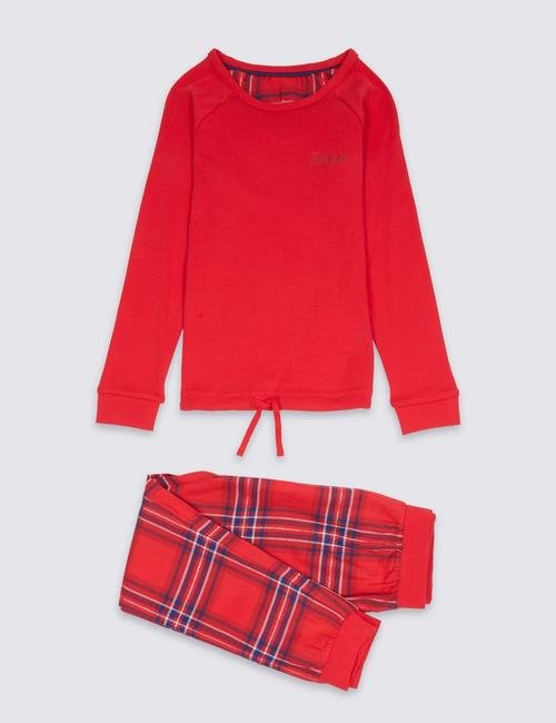 Kırmızı Ekose Pijama Takımı (3 - 16 Yaş)