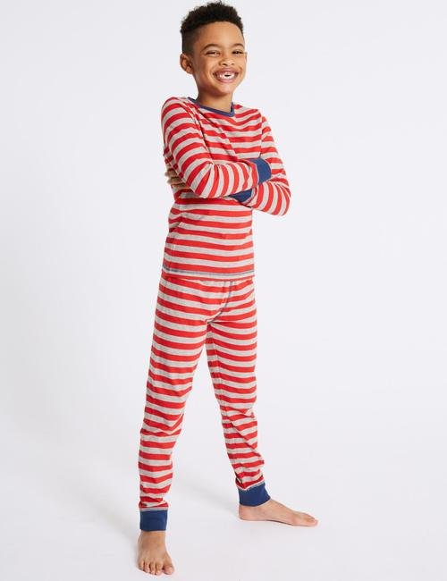 Lacivert 3'lü Pamuklu Pijama Takımı (3 - 16 Yaş)