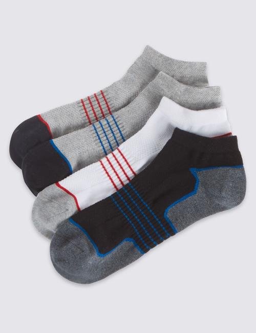Siyah 4'lü Çorap Seti (Cool & Freshfeet™ Teknolojisi ile)