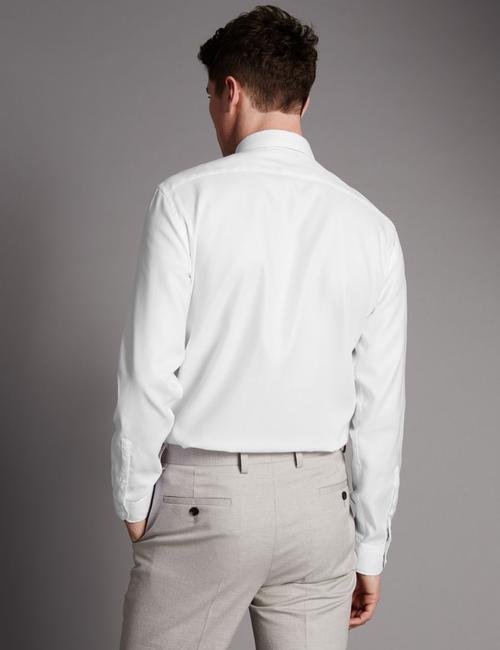 Beyaz Saf Pamuklu Tailored Fit Gömlek