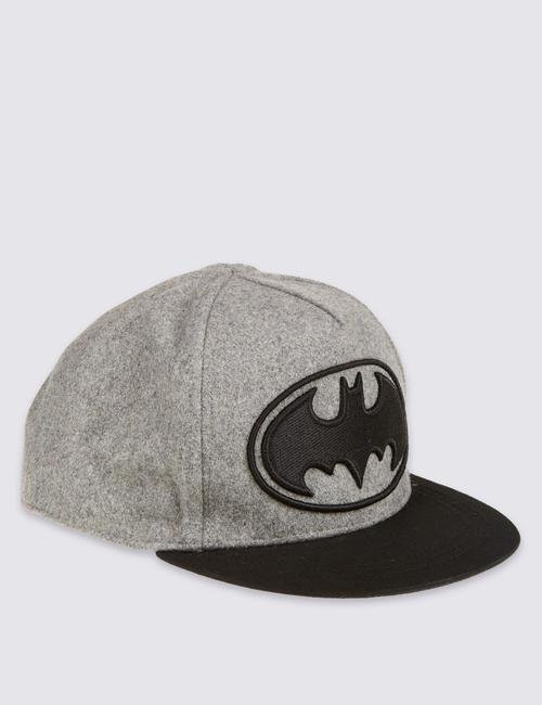 Gri Yün Karışımlı Batman Çocuk Şapka