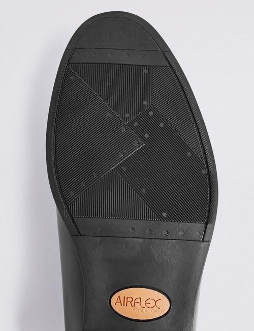 Siyah Deri Oxford Ayakkabı (Airflex™ Teknolojisi ile)