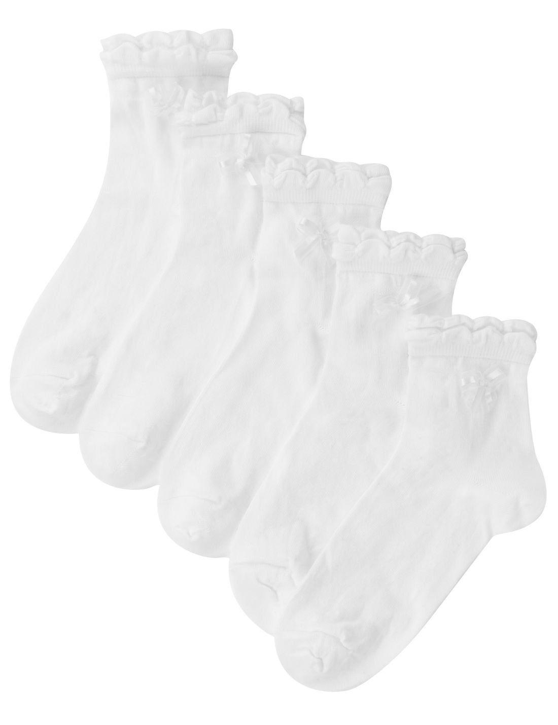 5'li Pamuklu Freshfeet™ Fırfırlı Çorap (2 - 11 Yaş)