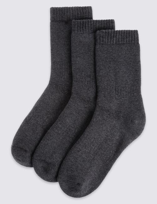 Gri 3'lü Pamuklu Freshfeet™ Termal Çorap (3 - 16 Yaş)
