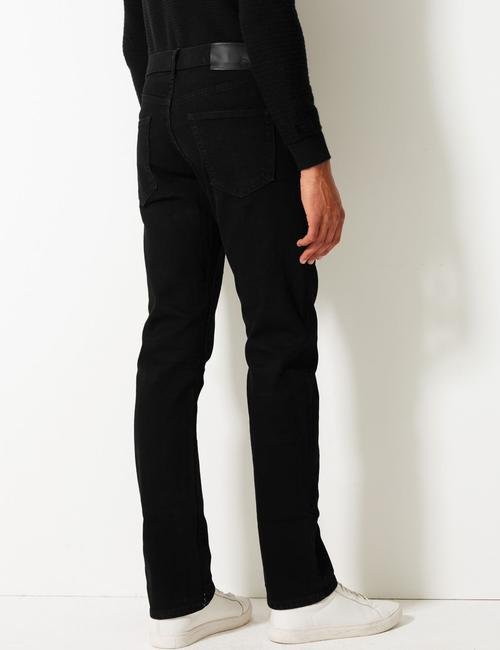 Siyah Regular Fit Streç Jean Pantolon (Stormwear™ Teknolojisi ile)