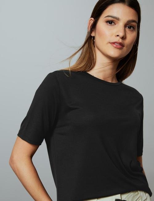 Siyah Kısa Kollu T-Shirt