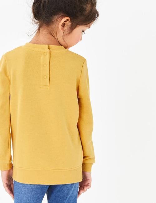 Sarı İşlemeli Sweatshirt