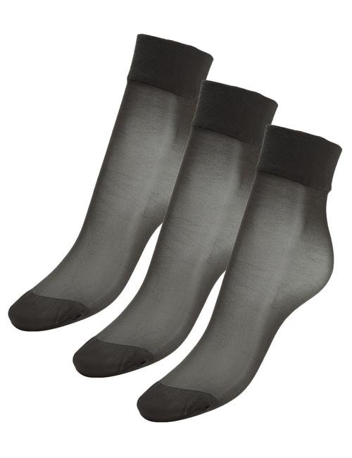 Siyah 3'lü 10 Denye Mat Çorap Seti